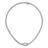 925 Sterling Silver Bujukan Beaded Stirrup Chocker Necklace