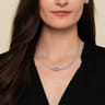 925 Sterling Silver Bujukan Beaded Stirrup Chocker Necklace