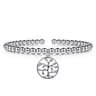 925 Sterling Silver Bujukan Beaded Tree of Life Charm Bangle Bracelet