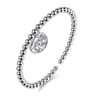 925 Sterling Silver Bujukan Beaded Tree of Life Charm Bangle Bracelet