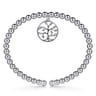 925 Sterling Silver Bujukan Beaded Tree of Life Charm Bangle Bracelet