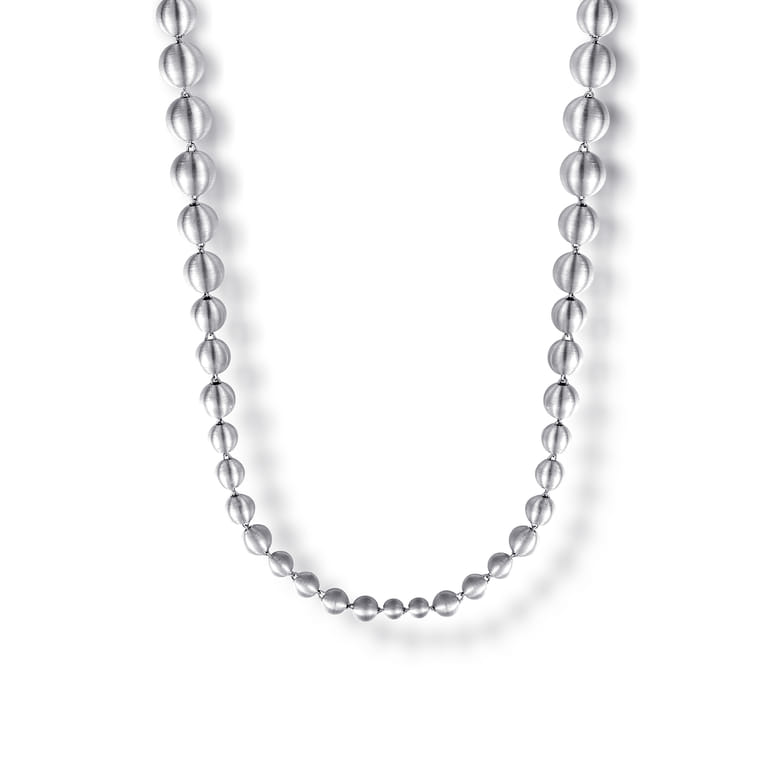 925 Sterling Silver Bujukan Beads Chain Necklace - Shot 1