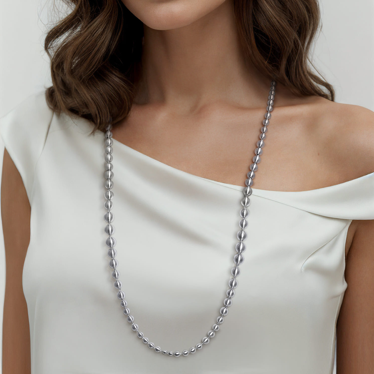925 Sterling Silver Bujukan Beads Chain Necklace - Shot 4