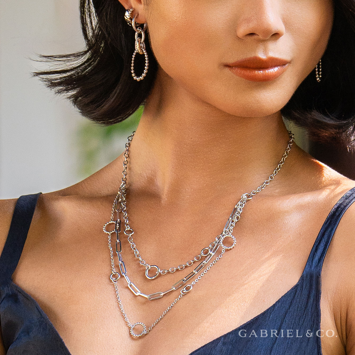 韓国【TATIANA】(silver925) berry beads link chain necklace Designer fashion, Seoul-fully created | W Concept