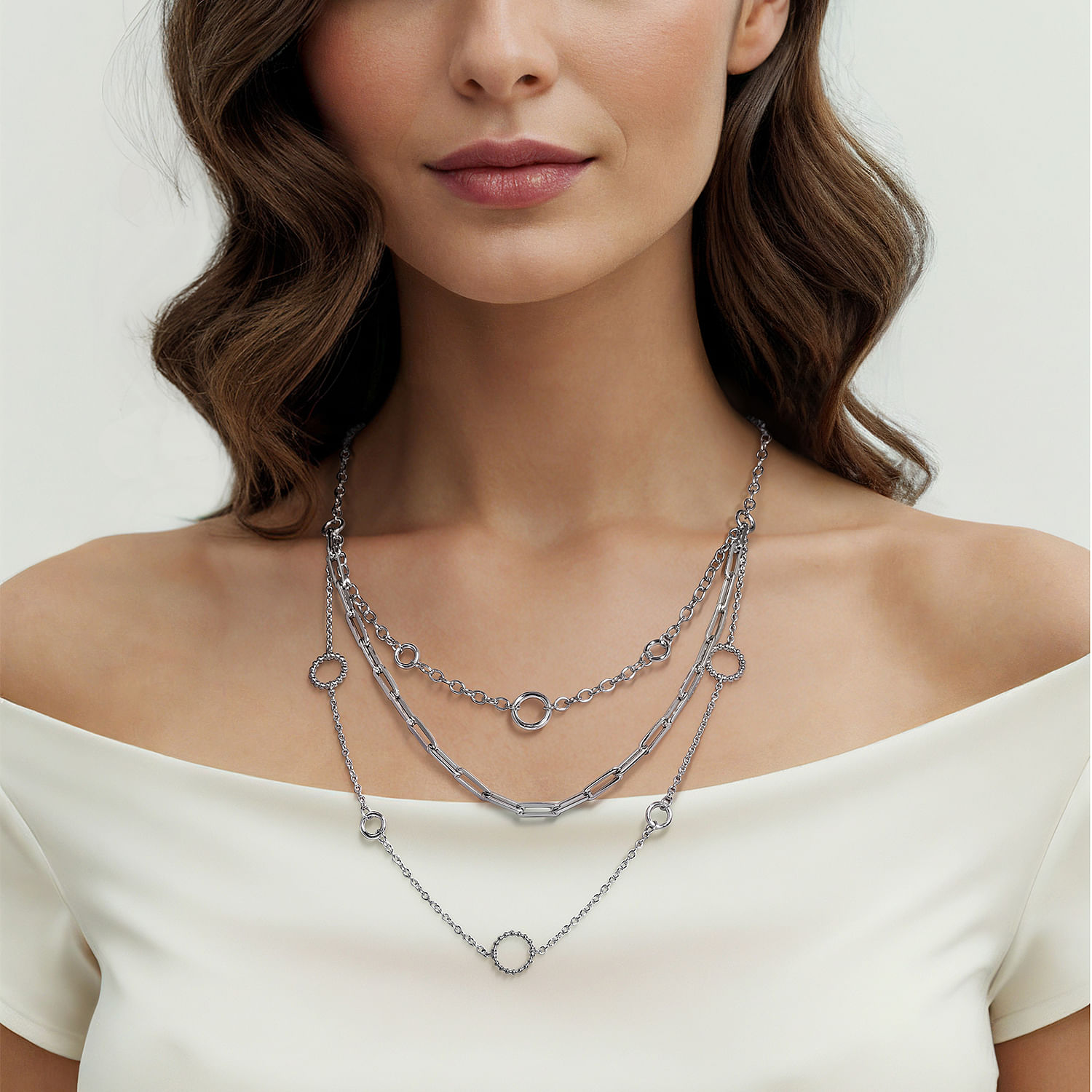 ■ENGBROX■ silver925 romance pearl layered necklace EBNL240 romance pearl layered necklace - ENGBROX | 60% - Asian