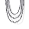 925 Sterling Silver Bujukan Beads Three Layered Necklace
