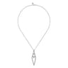 925 Sterling Silver Bujukan Beads and White Sapphire Pendant Drop Necklace