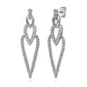 925 Sterling Silver Bujukan Beads and White Sapphire Stud Drop Earrings