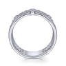 925 Sterling Silver Bujukan Bezel Set Diamond Easy Stackable Ring - 0.05 ct