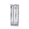 925 Sterling Silver Bujukan Bezel Set Diamond Easy Stackable Ring - 0.05 ct