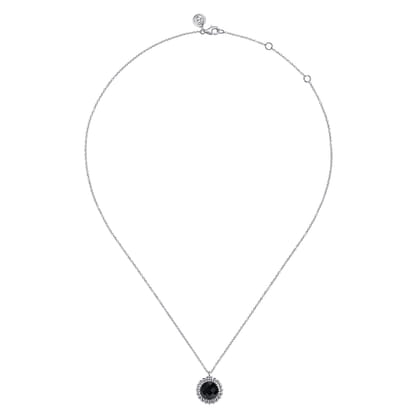 925 Sterling Silver Bujukan Black Onyx Pendant Necklace
