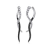 925 Sterling Silver Bujukan Black Spinel Drop Earrings
