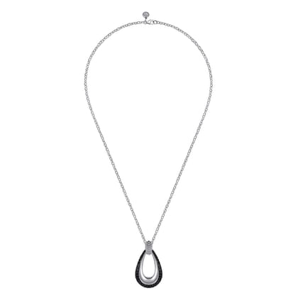 925 Sterling Silver Bujukan Black Spinel Pendant Necklace