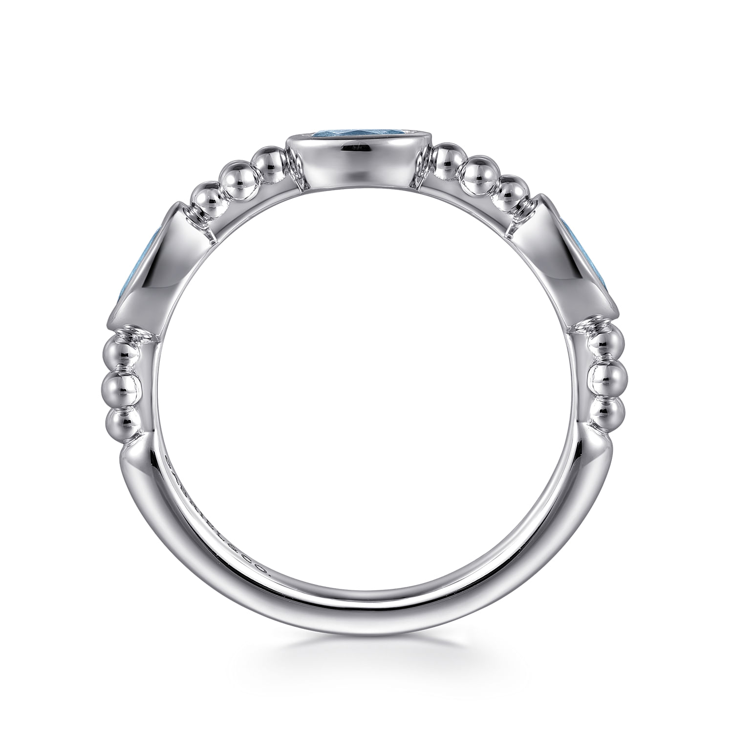 925 Sterling Silver Bujukan Blue Topaz Fashion Ladies Ring