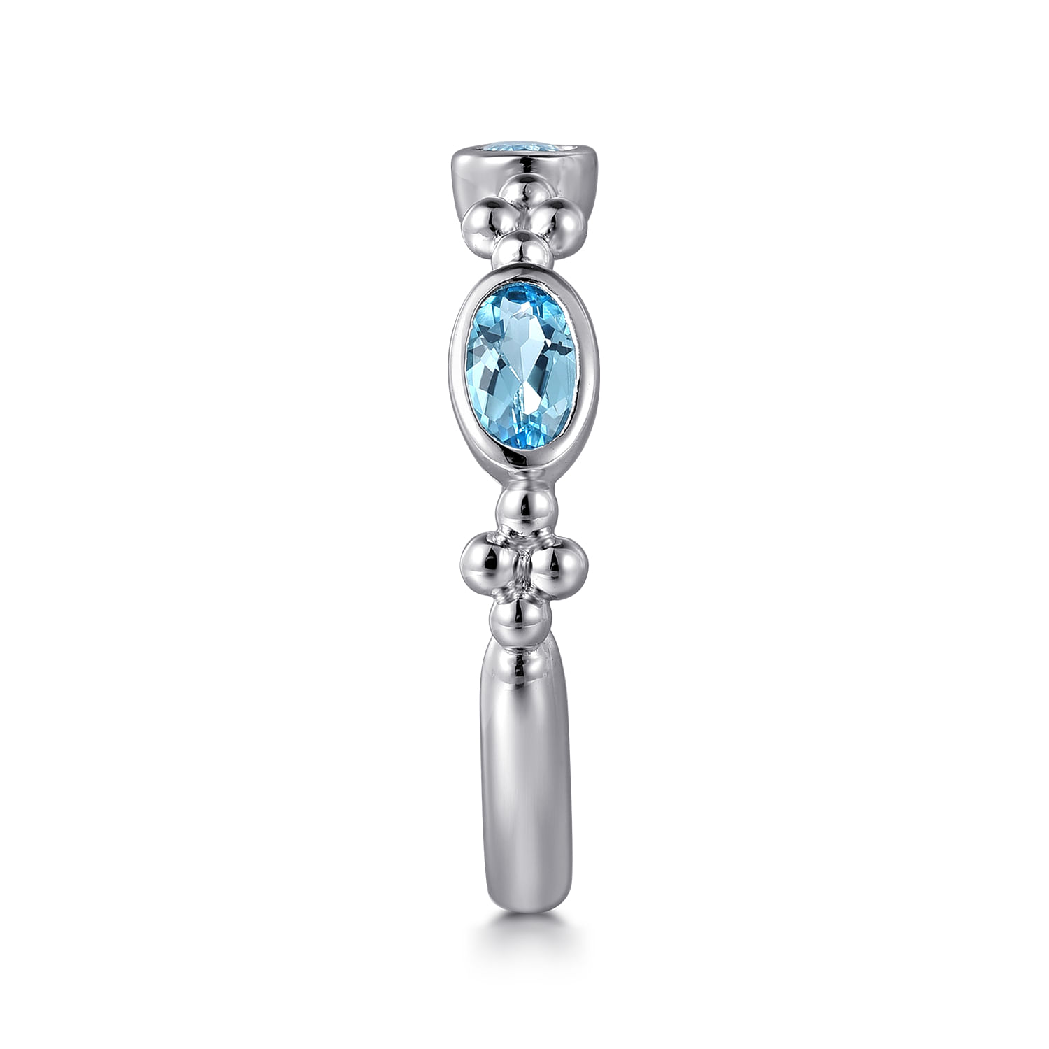 925 Sterling Silver Bujukan Blue Topaz Fashion Ladies Ring
