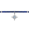 925 Sterling Silver Bujukan Blue Topaz Starburst and Lapis Bracelet