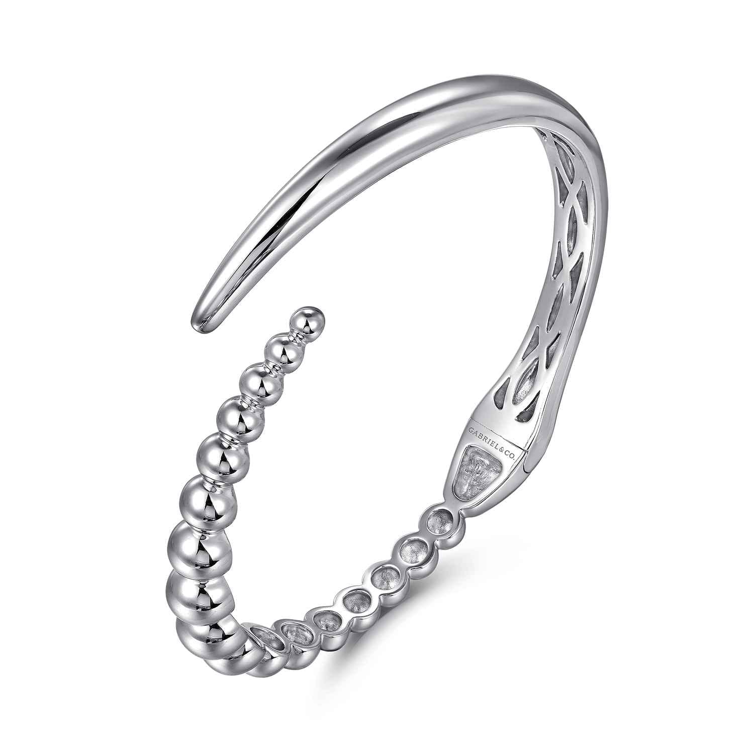 925 Sterling Silver Bujukan Bypass Bangle - Shot 2