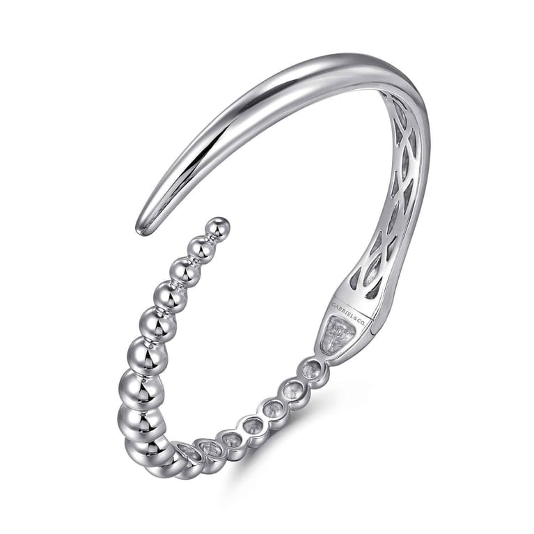 925 Sterling Silver Bujukan Bypass Bangle - Shot 2