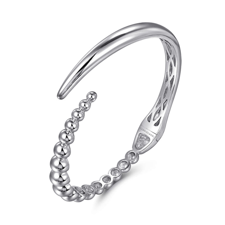 925 Sterling Silver Bujukan Bypass Bangle - Shot 2