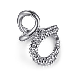 925 Sterling Silver Bujukan Bypass Ring