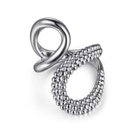 925 Sterling Silver Bujukan Bypass Ring