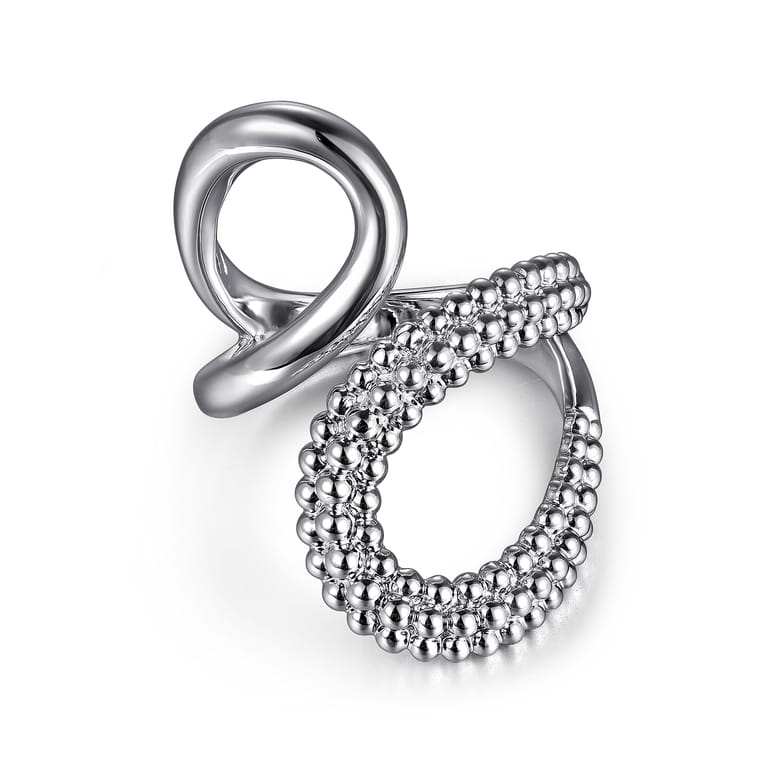 925 Sterling Silver Bujukan Bypass Ring - Shot 1
