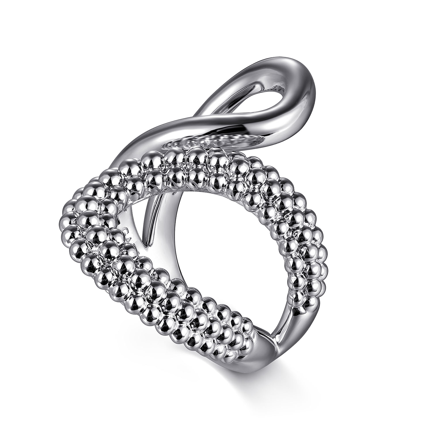 925 Sterling Silver Bujukan Bypass Ring - Shot 3