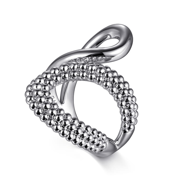 925 Sterling Silver Bujukan Bypass Ring - Shot 3