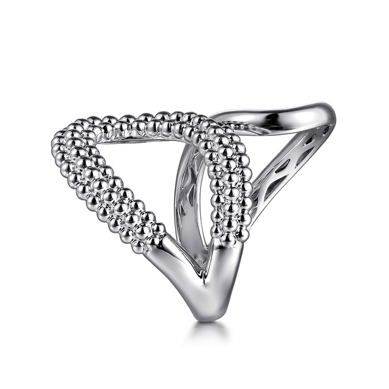 925 Sterling Silver Bujukan Bypass Ring - Shot 4