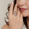 925 Sterling Silver Bujukan Bypass Ring
