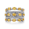 925 Sterling Silver Bujukan Citrine Easy Stackable Ring