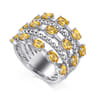 925 Sterling Silver Bujukan Citrine Easy Stackable Ring