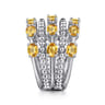 925 Sterling Silver Bujukan Citrine Easy Stackable Ring