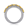 925 Sterling Silver Bujukan Citrine Easy Stackable Ring