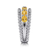 925 Sterling Silver Bujukan Citrine Easy Stackable Ring