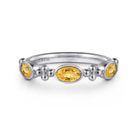 925 Sterling Silver Bujukan Citrine Fashion Ladies Ring