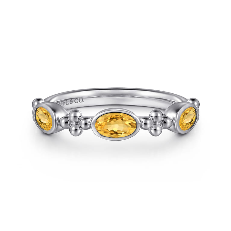 925 Sterling Silver Bujukan Citrine Fashion Ladies Ring - Shot 1