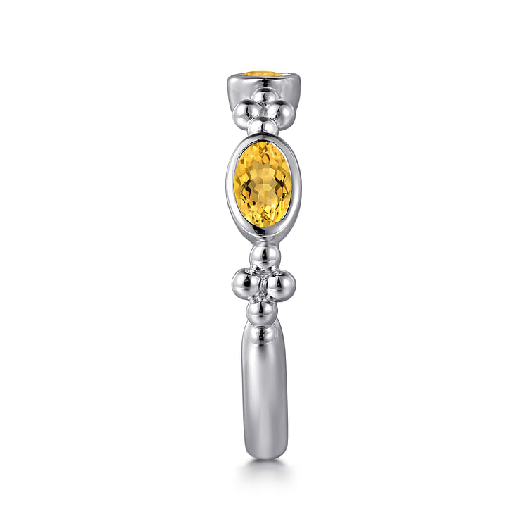 925 Sterling Silver Bujukan Citrine Fashion Ladies Ring