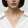 925 Sterling Silver Bujukan Clover Amethyst Station Necklace