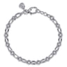 925 Sterling Silver Bujukan Clover Beaded Link Chain Bracelet