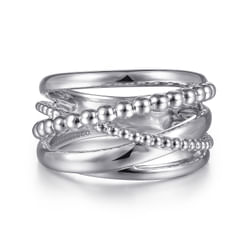 925 Sterling Silver Bujukan Criss Cross Ring