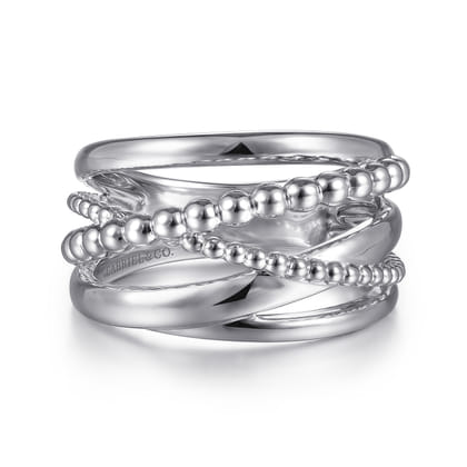 925 Sterling Silver Bujukan Criss Cross Ring