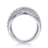 925 Sterling Silver Bujukan Criss Cross Ring