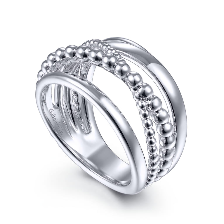 925 Sterling Silver Bujukan Criss Cross Ring - Shot 3