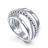 925 Sterling Silver Bujukan Criss Cross Ring