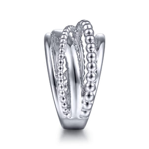 925 Sterling Silver Bujukan Criss Cross Ring