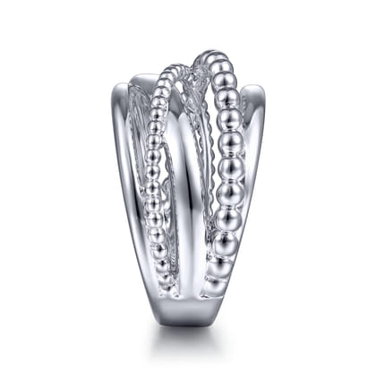 925 Sterling Silver Bujukan Criss Cross Ring