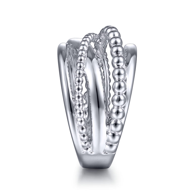 925 Sterling Silver Bujukan Criss Cross Ring - Shot 4