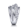 925 Sterling Silver Bujukan Criss Cross Ring