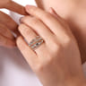 925 Sterling Silver Bujukan Criss Cross Ring